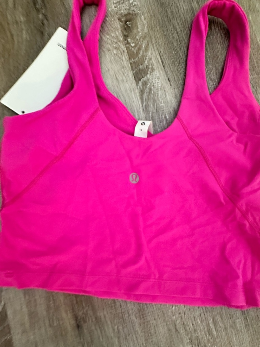 NWT lululemon athletica Hot Pink Sports Bra Align Crop Tank